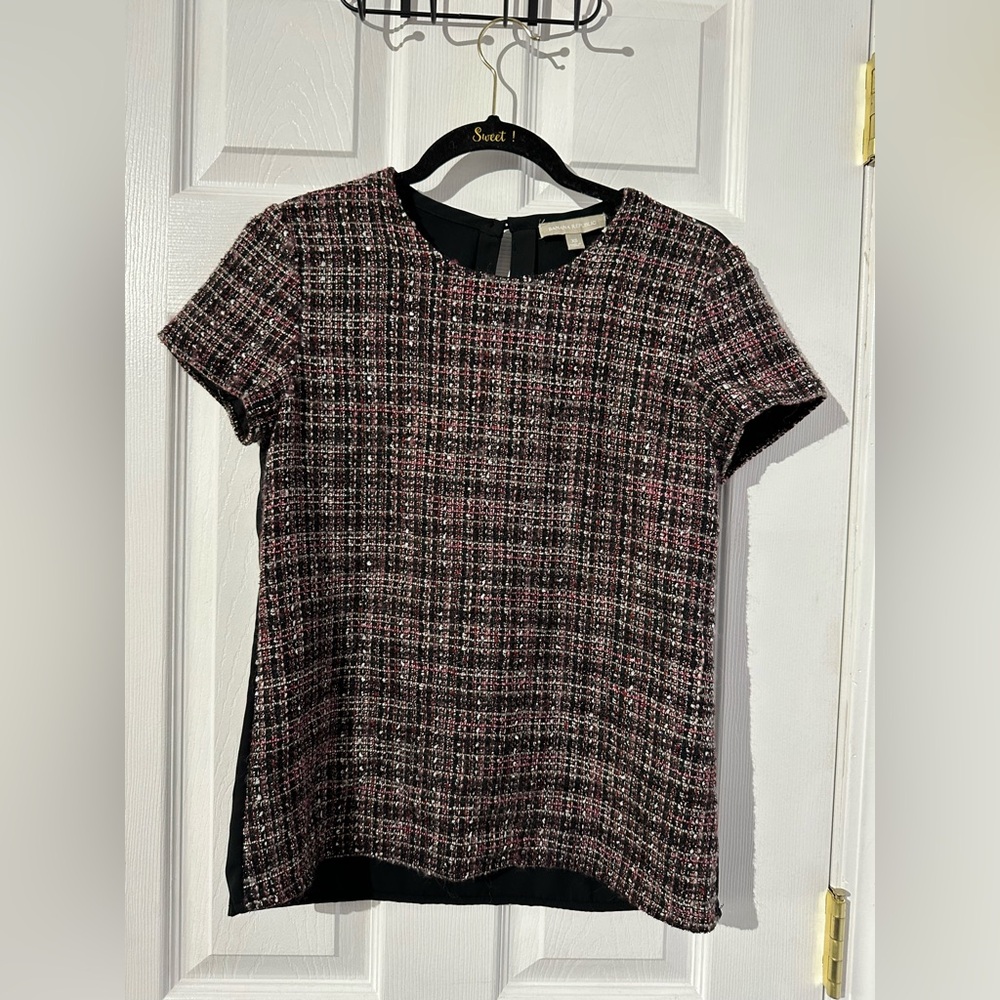 Banana Republic Plaid Short Sleeve Top XS